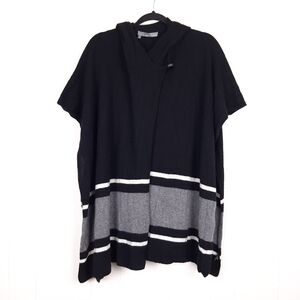 360 Cashmere hooded wrap sweater boho quiet luxury layering soft cozy relaxed